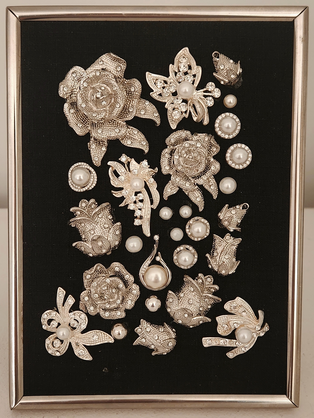 Custom Made Silver And Pearl Jewelry Art